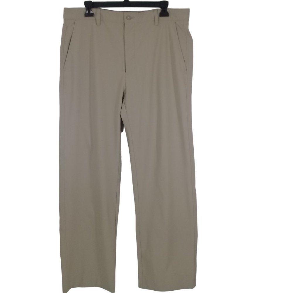 Foot Joy Men's Flat Front Stretch Regular Fit Bone Golf Pants Size 36 X 30